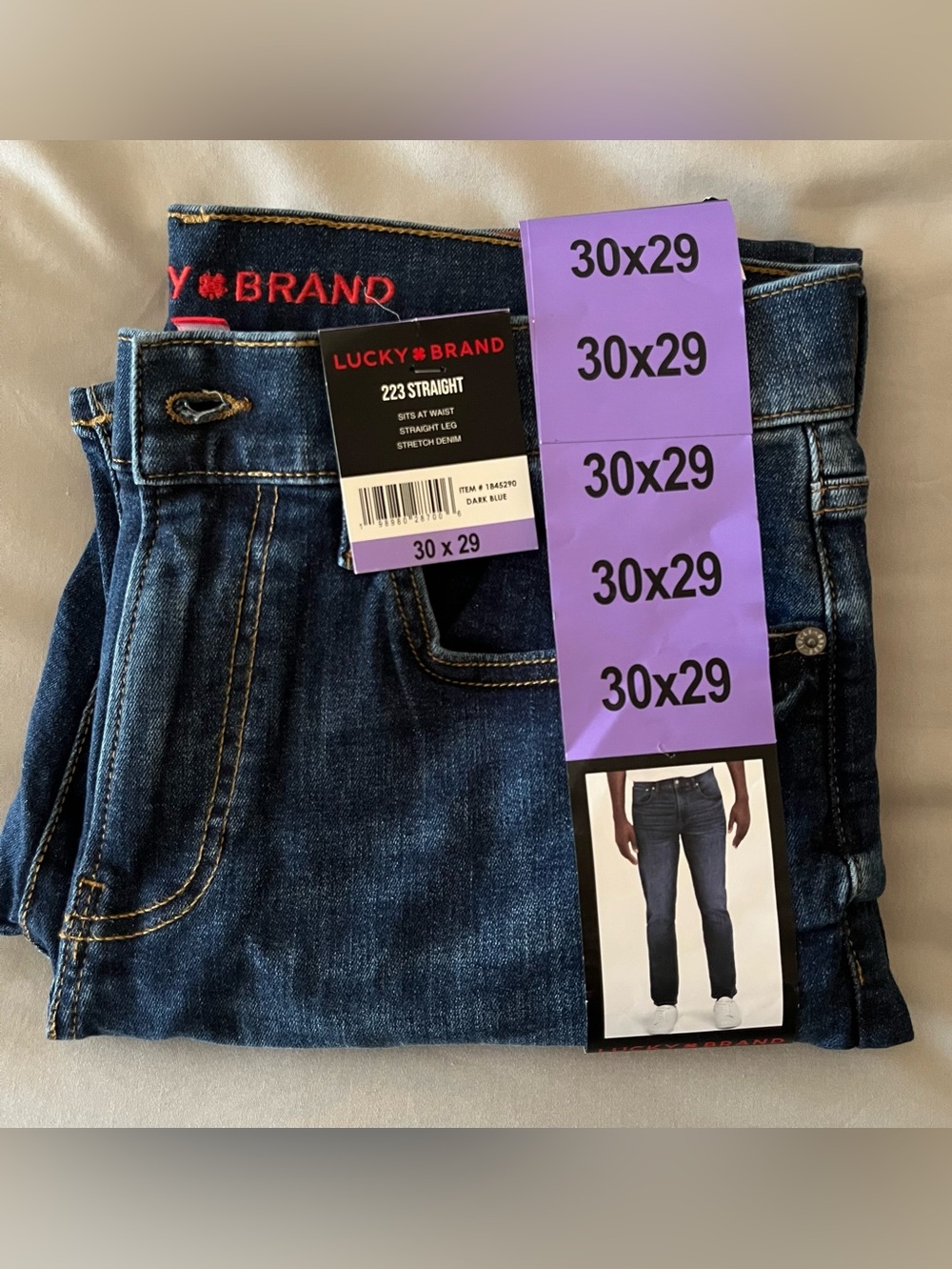 Lucky Brand Men's 223 Dark Blue Slim Straight Jeans